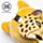 Relaxeazzz Leopard Rund Plysch Resekudde & Ögonmask
