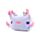 Relaxeazzz Minecraft Axolotl Formad Plysch Resekudde & Ögonmask