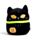 Squidglys Spooky Svart Katt Plysch Leksak