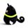 Squidglys Spooky Svart Katt Plysch Leksak