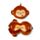 Relaxeazzz Adoramals Jeremy the Monkey Apa Plysch Resekudde & Ögonmask