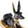 Anubis Svart & Guld Halvliggande