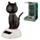 Svart Katt Solcellsfigur