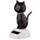 Svart Katt Solcellsfigur