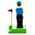Golfspelare Solcellsfigur