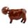 Highland Coo Ko Solcellsfigur
