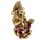 Guld & Röd Ganesh Staty 16cm