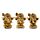3-Pack Guld Ganesh Hear No Speak No See No Evil