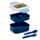 Adoramals Highland Coo Clip Lock Staplad Bento Lunchlåda med Bestick