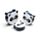 Adoramals Panda Formad Lunchlåda 3-Pack