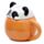 Adoramals Panda Keramik Djurmugg med Lock