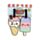 Foodiemals Glass & Isglass PVC Bagagelapp 2-Pack