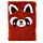 Adoramals Röd Panda Plysch Fluffies A5 Fodrad Anteckningsbok
