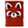 Adoramals Röd Panda Plysch Fluffies A5 Fodrad Anteckningsbok