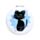 Lucky the Black Cat Svart Katt Fickspegel