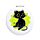 Lucky the Black Cat Svart Katt Fickspegel