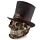Steampunk Stil Dödskalle med Top Hat