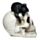 Dödskalle med Svart Katt Ornament