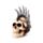 Punk Dödskalle med Kedjor och Mohican