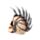 Punk Dödskalle med Kedjor och Mohican