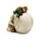 Dödskalle med Suckulent Växter Ornament