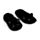 Lucky the Black Cat Svart Katt Anti-Slip Plysch Tofflor EU39-41/UK6-8
