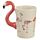 Flamingo Pinks Flamingodekal Mugg med Format Handtag
