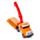 Construction Rescue Truck med Lyftkran Friction Push/Pull Actionleksak