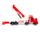 Construction Rescue Truck med Lyftkran Friction Push/Pull Actionleksak