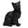 Svart Katt Soffa Världsfigurer