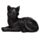 Svart Katt Soffa Världsfigurer