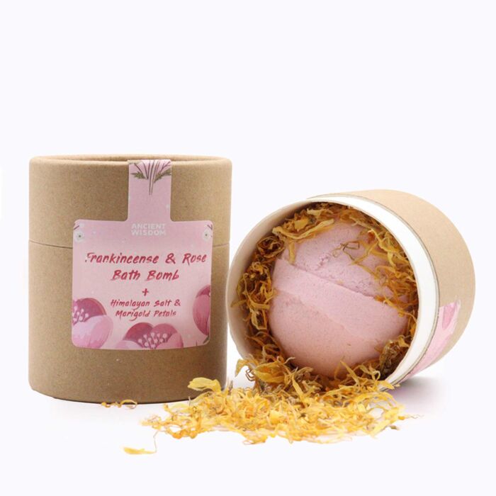Frankincense & Ros Himalayan Salt Botanicals Badbomb Presentset