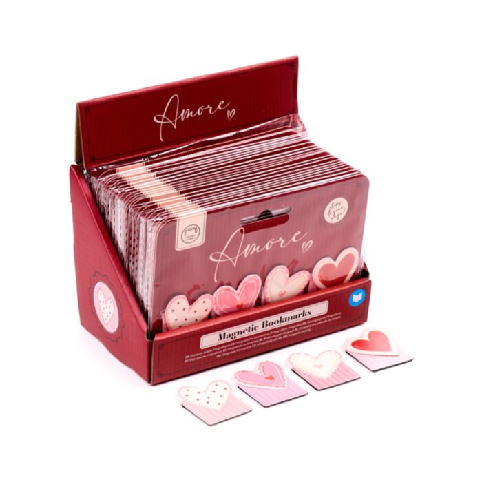 Amore Hjärta Magnetiskt Bokmärke-Set