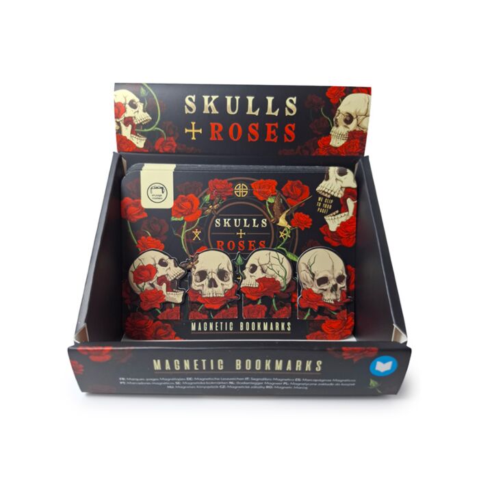 Skulls & Roses Magnetiskt Bokmärke-Set