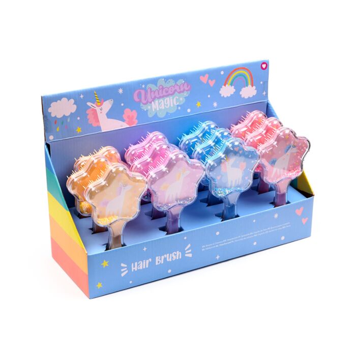 Unicorn Magic Enhörning Stjärnformad Glitter Hårborste