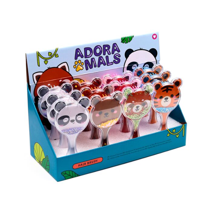 Adoramals Wild Huvudformad Glitter Hårborste