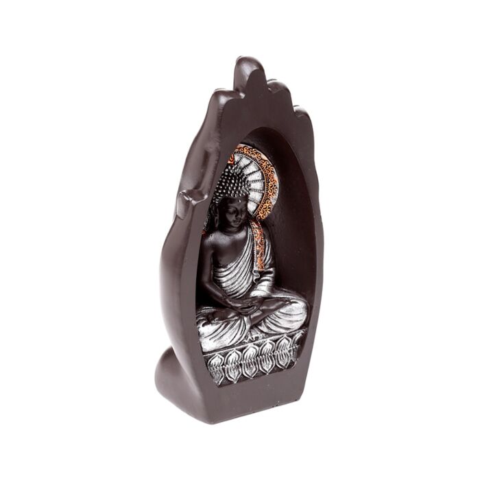 Silver & Svart Handformad Utskuren Buddha