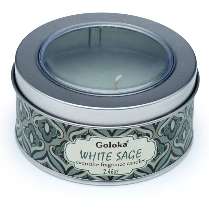 Goloka White Sage Vaxljus i Burk