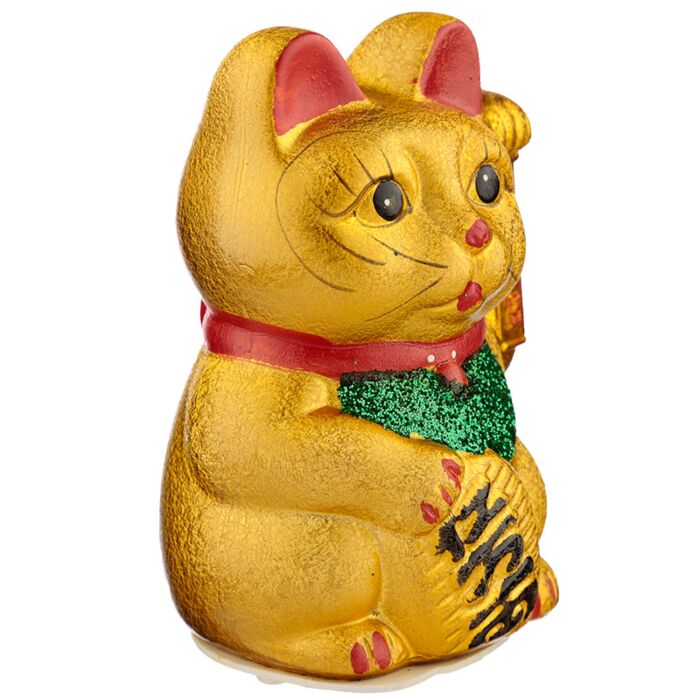 Maneki Neko Vinkande Katt, Öppna Ögon 17cm
