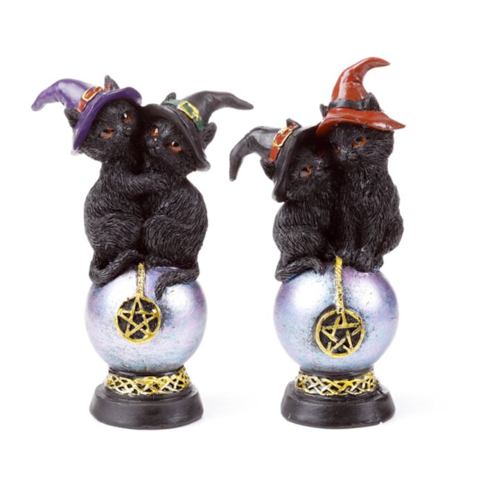 Svart Katt Iridescent Pentagram Orb