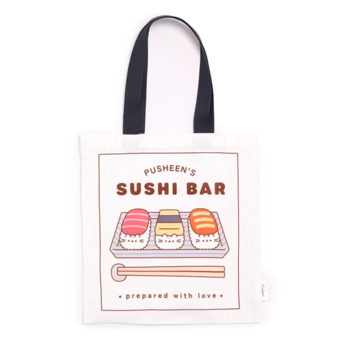 Pusheen the Cat Katt Sushi Bar Återanvändbar Tote Väska