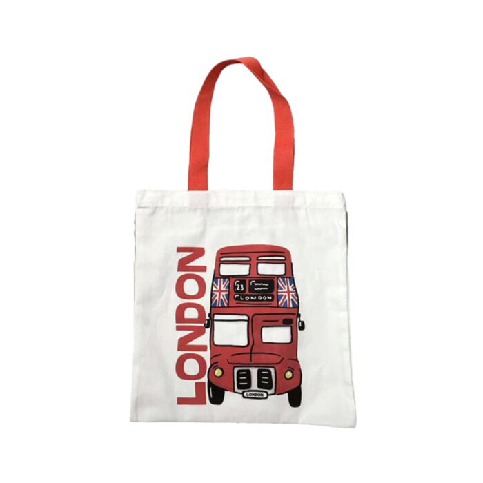 London Souvenir Röd Buss Återanvändbar Tote Väska