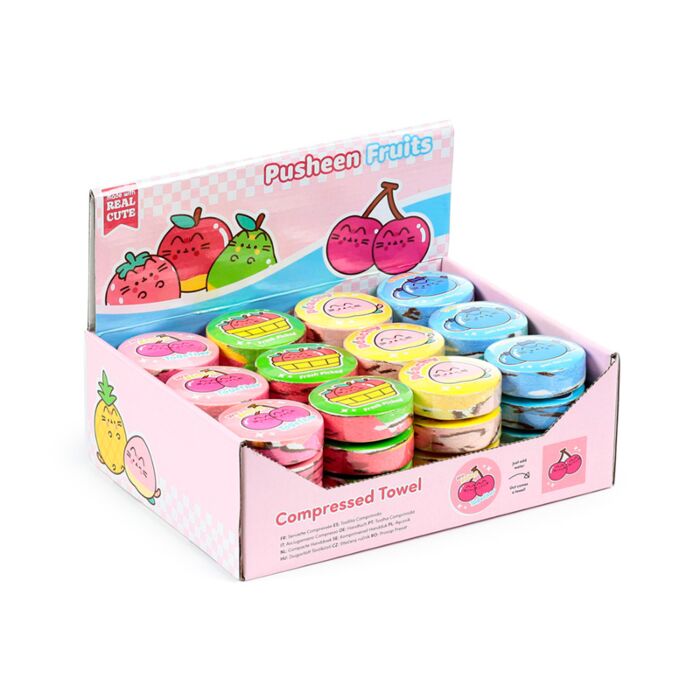 Pusheen the Cat Fruits Komprimerad Resehandduk