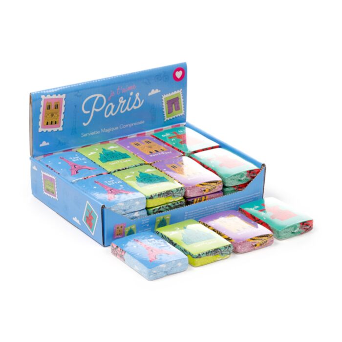 Je t'aime Paris Komprimerad Resehandduk