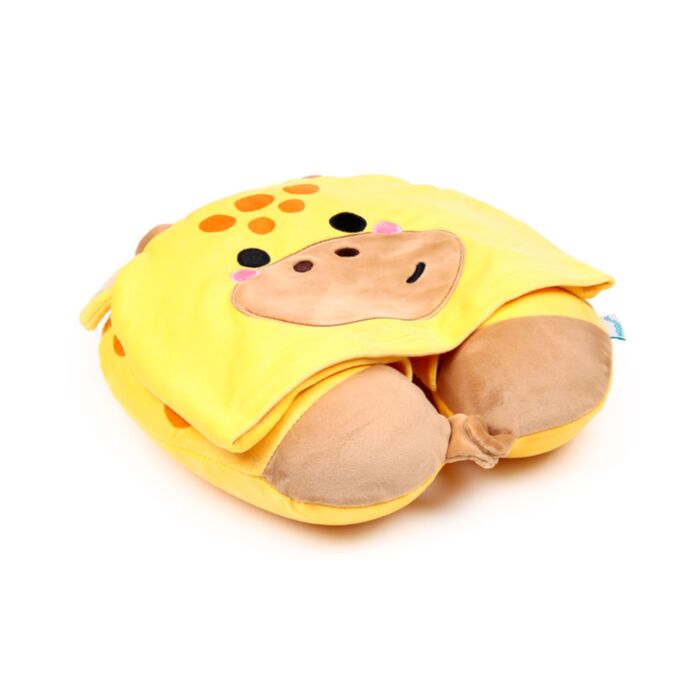 Hoodeazzz Adoramals Raffi the Giraff Plysch Minneskum Resekudde & Huva