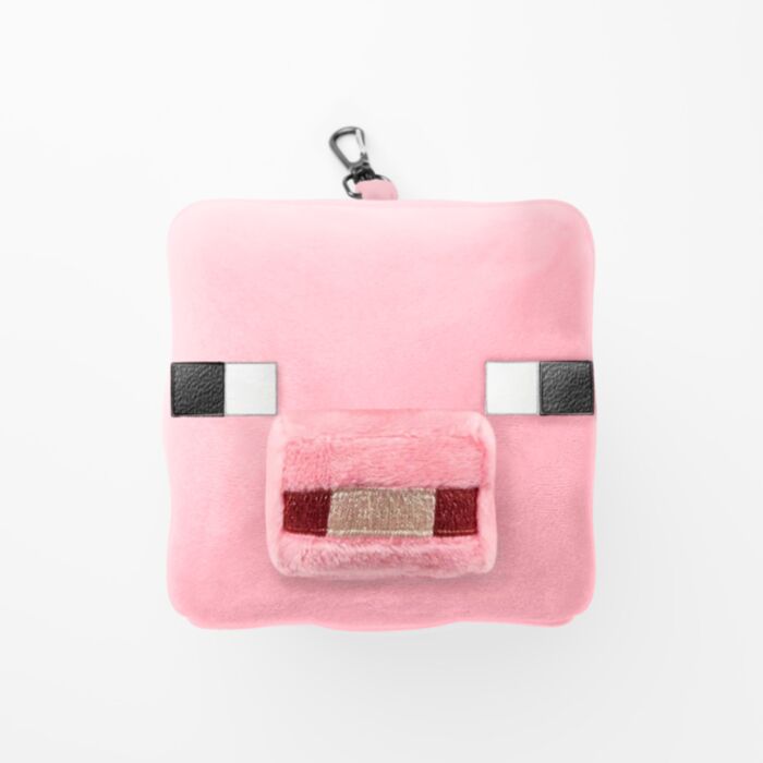 Relaxeazzz Minecraft Gris Formad Plysch Resekudde & Ögonmask