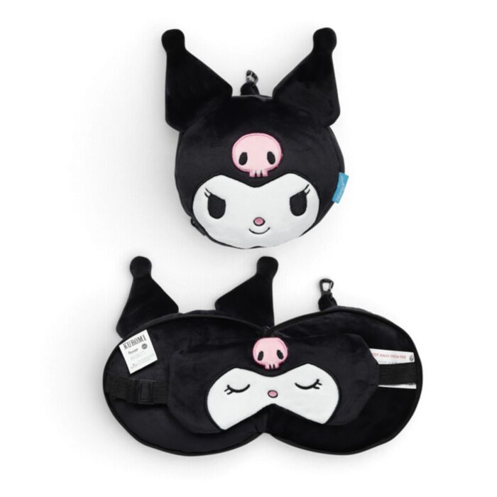 Relaxeazzz Kuromi Hello Kitty Kanin Plysch Resekudde & Ögonmask