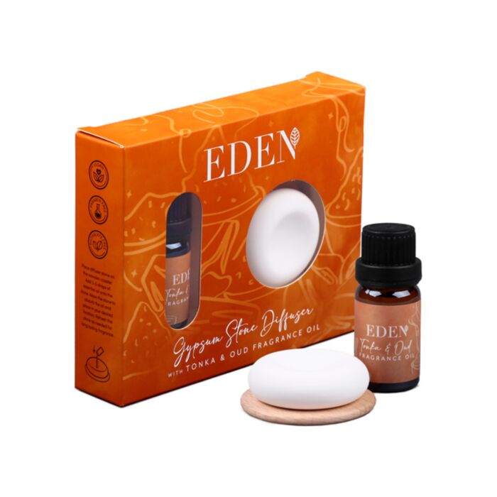 Tonka & Oud Gipssten Diffuser & Doftolja-Set