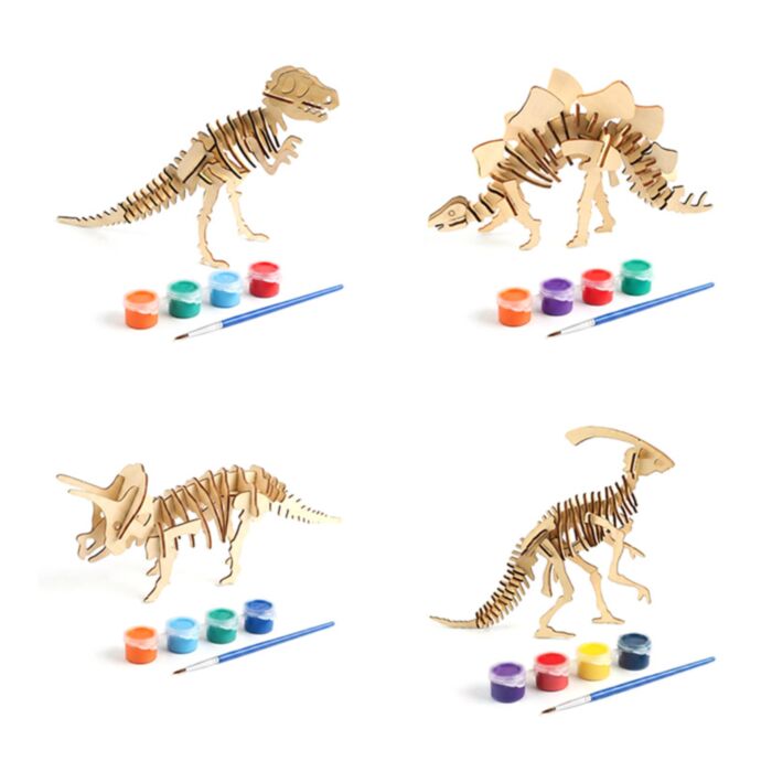 Dinosaurie Skelett Måla Ditt Eget Pussel Dekoration