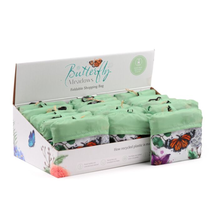 Ihopvikbar Återanvändbar Shoppingväska Butterfly Meadows